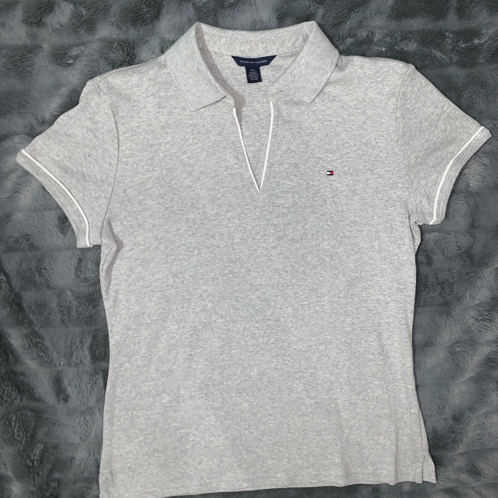 Tommy Hilfiger Grey Polo Size L
